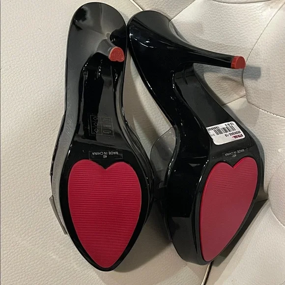 ALDO Black and Clear platform Heels 8.5 9 40 - Picture 6 of 8